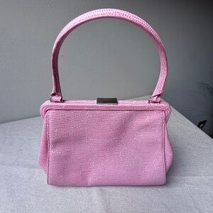 Pink Leather Banana Republic Top Handle Purse Handbag